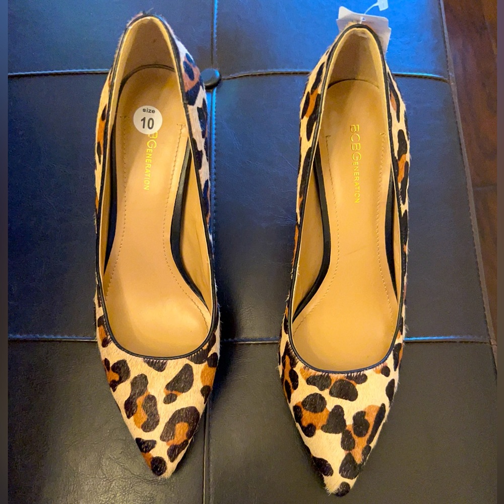 BCBGeneration Leopard Print Pont Hair Pumps